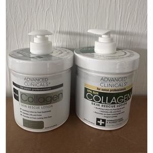 Advanced Clinicals Collagen Skin Rescue Lotion. Hydrating Body Cream for Hands,